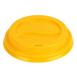 Lid Cup Dome, Yellow Fits 8sq. 10-24oz Cup 50x20, PS