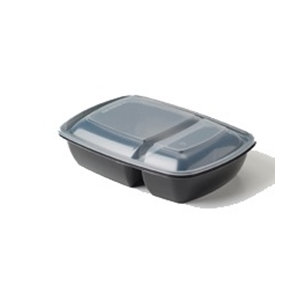 Container Plastic, 2-Comp Medium 12/18 oz PP