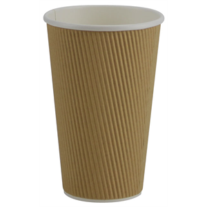 Cup Paper Hot Ripple Kraft 16 oz.