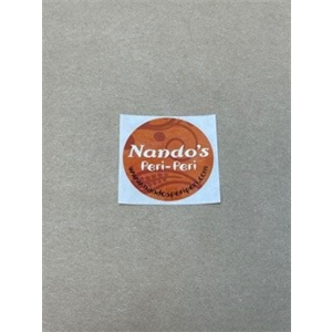 Nandos Sleeve Sticker 1.5" round, semi gloss