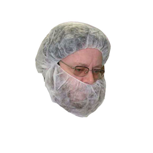 Beard Cover White 18" Non Woven