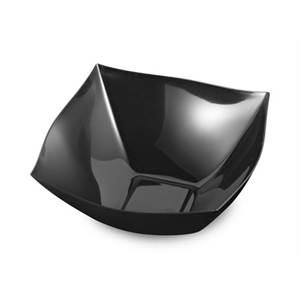 Bowl Plastic Square 16 oz Black