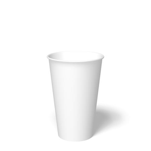 Cup Paper Hot 16oz, White SinglePoly