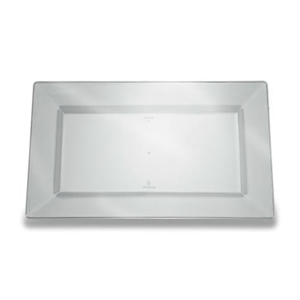 Plate Rectangular 9" Clear 12/10