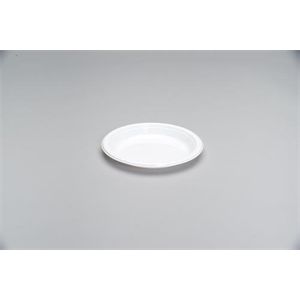 Plate Plastic Foam, 10.25" White Aristocrat, PS
