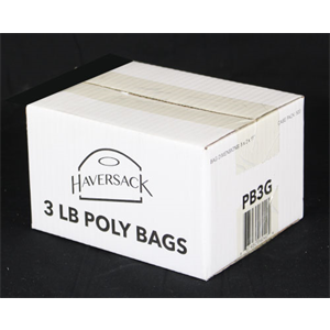 3lb Clear poly bag, 5x2x11, 500 PPC