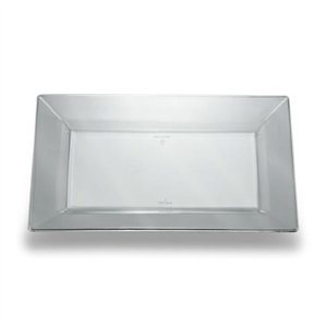 Plate Rectangular 8" Clear 12/10