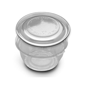 Bowl Plas 16oz Clear Combo w/ Lid JustFresh PLA