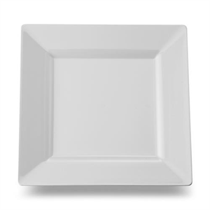 Plate Square Salad 8" White 12x10