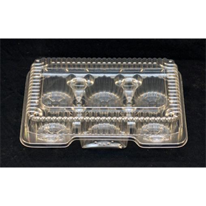 Container Plastic Muffin  9.33 x 6.830 x 2.375