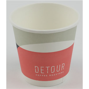 Cup Paper Hot 8oz Double Wall Squat Printed 3C "DETOUR" - V2