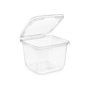 12oz Clear PP Plastic Square Snap-Lock Containers (Tamper-Evident Lid) - Clear