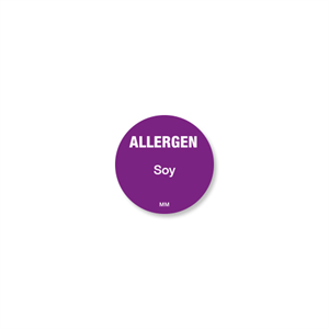 Label 1" Circle prnt ALLERGEN SOY