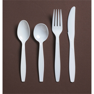 Soup Spoon White Polystyrene Full Size Diamond