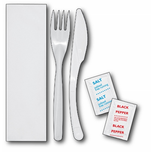 Cutlery Kit F,K,S&P,Npk Wht PP 828361