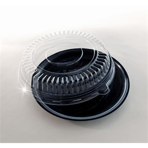 Lid Tray Plast 12" Round Clear PS