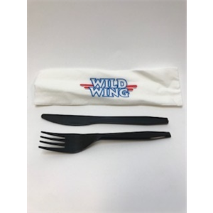 Cutlery Kit F,K, Prt Nap WW, BlK