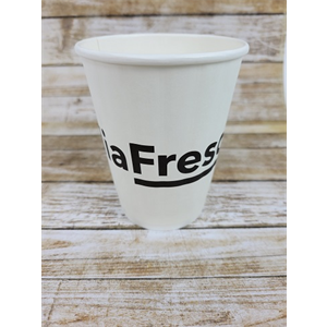 Cup Paper Hot Fluted 12oz KRAFT Printed "Mia Fresco"