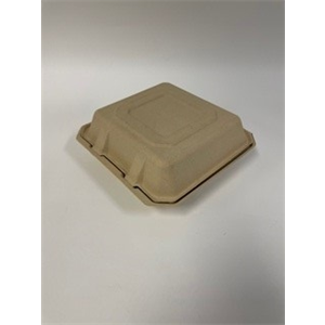 Hinged Cont Bagasse 9x9x3"  1-Comp ECO