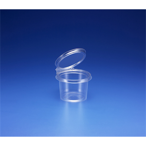 Container Plastic Hinged 16oz Clear Roundware PET