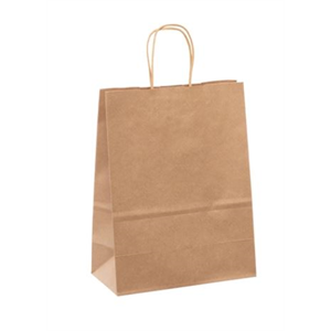 Bag Paper Handle Twisted 10"x5"x13", Kraft, 120gsm