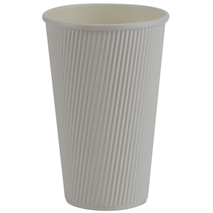 Cup Paper Hot Ripple White 16 oz.