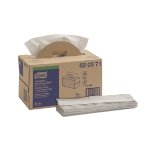 Wiper Tork Industrial  1Ply 15x16.5" Gray