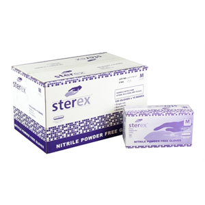 Glove Nitrile Med Blue Medical PF Sterex/SafeGuard