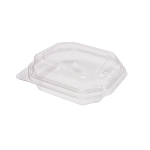 Cont DeliView Hinged, 8oz Clear, DV3708 PET