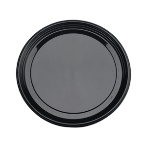 Tray Plastic 12" Black Flat Onyx PET