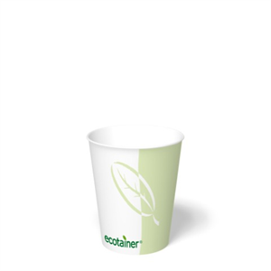 Cup Paper Hot 12oz, PLA Ecotainer, Carte Blanc