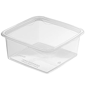 Cont Plas 6" 1-Comp Clear Square Greenware Re-Pack 150 PLA