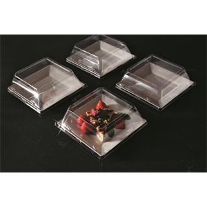 Lid Plate Dessert, 6.5" Clear Square