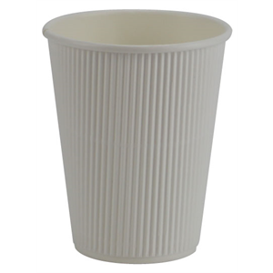Cup Paper Hot Ripple White 12 oz.