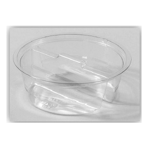 Cup Insert Plastic, 2oz x 2 Divided, Wide Mouth PET