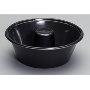 8" Smooth  Walled Angel Food Pan Black CPET