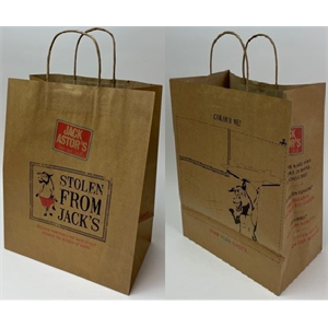 Bag Paper Kraft Twist Handle 12x7x15" Print 3C "Jack Astors"