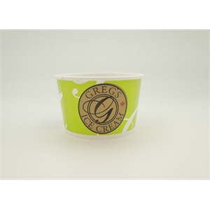 Container Paper, 8oz Icecream - "GREGS"