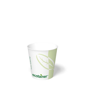 Cup Paper Hot 10oz, Squat PLA Ecotainer
