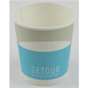 Cup Paper Hot 10oz Double Wall Printed "DETOUR" - V2