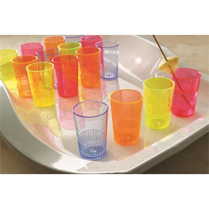 Glass Shooters, 1.5oz  Multi Color Neon