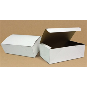 Box Lunch  Plain White 8.25x1.25x2.25"