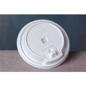 Lid Cup, White Dome 9,10,12oz FBD100 PS