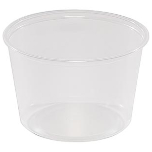 Cont Plas Deli 16oz Clear Wide Flange Rnd 10x50 PET