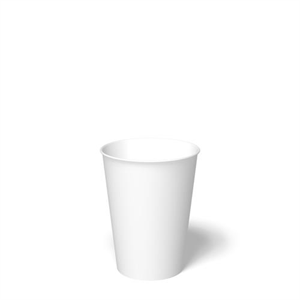 Cup Paper Hot 10oz, White Tall SinglePoly