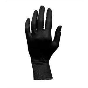 Glove Nitrile Large Black Exam 10x100