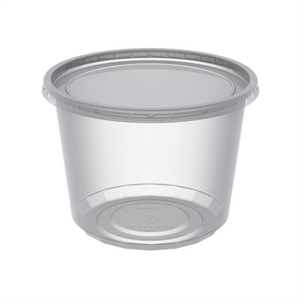 Container Plastic 16oz Clear Combo w/ Lid Microlite PP