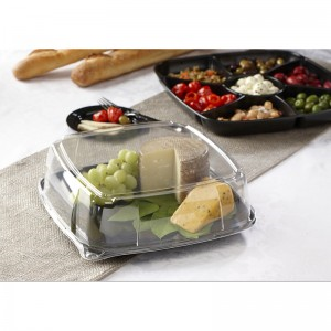 Tray Plastic 12" Black Square Mozaik Combo PP