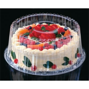 Cake 8" Clear Base with Shallow Dome PET