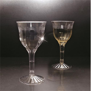 Glass Wine, 5oz Clear Reposable 2/piece